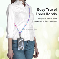 Chargeur et transfert de données et lanière multifonctions 3 en 1 pour téléphone portable 1.2M 120cm Crossbody Neck StrapType C USB-C Cable 240W