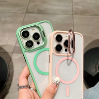 Étui de téléphone à absorption magnétique Magiquement invisible pour Iphone15 coque de protection avec film d'objectif étui Iphone16 étui pour téléphone Pc