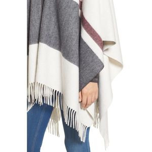 Poncho in Lana 100%, Mantella Aperta, Sciarpa Invernale <span class=keywords><strong>di</strong></span> Qualità per Uomo e Donna, Stile a Righe - Product Image 4