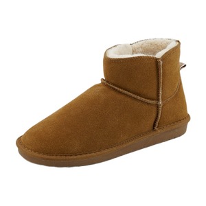 Botines de mujer a la moda con plataforma gruesa de 5 cm, botas de invierno de lana artificial, botas de nieve para mujer, zapatos de cuero de vaca para mujer - Product Image 4
