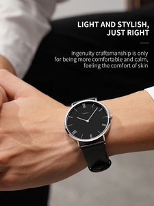 Top marque YAZOLE 581 nouvelles montres à Quartz Oem personnalisées montres en cuir montres de luxe hommes montres minimaliste Relogio Masculino 2025 - Product Image 3