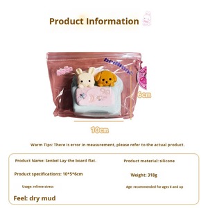 Nouvelle Peluche Kawaii 10cm Chiot Dessin Animé Allongé, Jouet Souple en Silicone Alimentaire Anti-Stress Lapin à Presser, Cadeau pour Enfants de 8 à 13 Ans Unisexe - Product Image 5