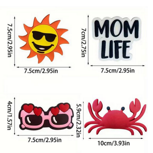 อุปกรณ์ตกแต่งกระเป๋าชายหาด DIY Eva พร้อมรูสำหรับแขวนจี้ - Product Image 3