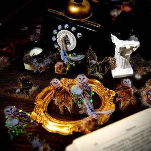 10 pièces/paquet feuille autocollants autocollants pour animaux de compagnie Ins Journal ciel étoilé bricolage main rétro matériel décoration autocollants 6 modèles - Product Image 2