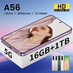 Smartphone 5G 2025 16 Go + 1 To, Processeur Quad-Core 108 MP, Batterie 8000 mAh, Version Anglaise 4K, Vente Directe en Ligne Pas Cher, Téléphone A56 - Product Image 4