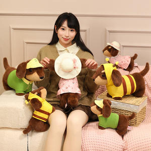 Nuovo Peluche di Bassotto, Simpatico Cane di Peluche con Vestiti, Cuscino Imbottito in Cotone PP, Giocattolo Animale Carino per Bambini - Product Image 4