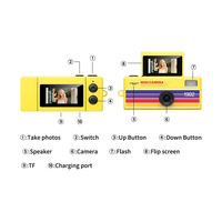 Mini caméra rétro CE FCC LK030 avec porte-clés et flash, capteur CCD 180° °   Caméscope compact 720P avec écran rotatif