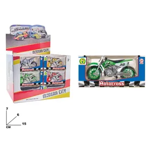 Motocicleta de Juguete de Metal Fundido a Presión, Escala 1:32, Paquete de 4, Caja de Exhibición Moderna para Ciudad, 3+ Años - Product Image 1