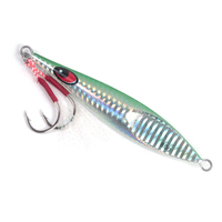 Leurre métallique Hessen BZM037 80g/180g Glow Zebra Rector Lead Fish pour jigging lent avec hameçons pour saumon et truite