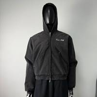 Veste tendance avec broderie, veste vintage de style streetwear