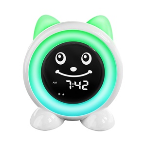 Kids Digital Table Alarm <b>Clock</b> Reloj Wake <b>Clock</b> Trainer 5 Color <b>Night</b> <b>Light</b> with Temperature Cute Cartoon Digital Desk <b>Clock</b> - Product Image 1