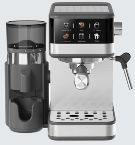<span class=keywords><strong>Machine</strong></span> à café expresso semi-automatique en acier inoxydable avec broyeur intégré et buse vapeur pour la famille - Product Image 3