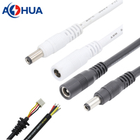 AOHUA M11 5521 5525 câble d'alimentation LED mâle femelle types de connecteurs cc