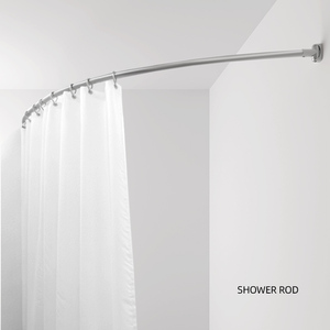 Accessoires <span class=keywords><strong>de</strong></span> <span class=keywords><strong>rideau</strong></span> <span class=keywords><strong>de</strong></span> salle <span class=keywords><strong>de</strong></span> bain en nickel brossé réglable en métal Tringle à <span class=keywords><strong>rideau</strong></span> <span class=keywords><strong>de</strong></span> <span class=keywords><strong>douche</strong></span> longue incurvée en forme d'arc - Product Image 3