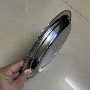 Chất Lượng Cao Thép Không Gỉ Cá Khay Thức Ăn Ngăn Tấm Món Ăn Giá Cả Cạnh Tranh Cho Khách Sạn Khay Thức Ăn Thép Không Gỉ Hình Bầu Dục - Product Image 2