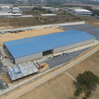Bâtiment en structure métallique pour entrepôt, ossature en acier Q235 / Q355, économique