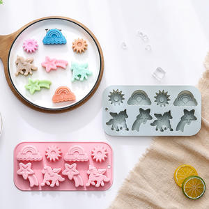 3D Arco Iris alado <span class=keywords><strong>unicornio</strong></span> sol meteorito molde <span class=keywords><strong>de</strong></span> pastel <span class=keywords><strong>de</strong></span> silicona DIY resina epoxi azúcar pastelería galleta Chocolate decoración utensilios <span class=keywords><strong>de</strong></span> cocina - Product Image 3