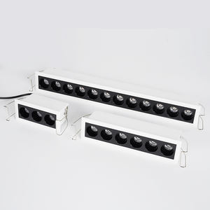 Lumière linéaire <span class=keywords><strong>LED</strong></span> IP54 8W 15W 24W <span class=keywords><strong>Spot</strong></span> linéaire <span class=keywords><strong>LED</strong></span> encastré blanc/noir/argent/<span class=keywords><strong>doré</strong></span>/déflecteur réflecteur chromé - Product Image 3