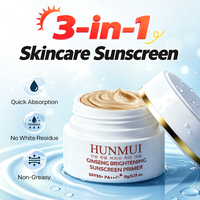 Base de Teint Éclaircissante au Ginseng SPF 50 PA 3.1 Anti-Âge Légère Crème Visage au Collagène et Niacinamide Marque Privée