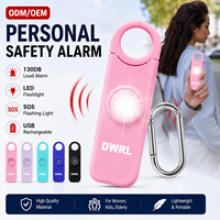 Alarm Keamanan Pribadi OEM/ODM dengan Gantungan Kunci untuk Wanita, Siren Keras 130db, Lampu Strobo, Pemasok Alarm Pribadi untuk Anak-Anak, Pelajar