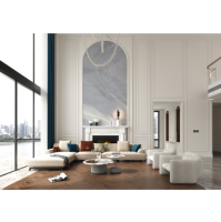 Dalles de sol en marbre bleu poli naturel de luxe, modernes, grandes dalles, pour la décoration intérieure, panneaux muraux pour villas