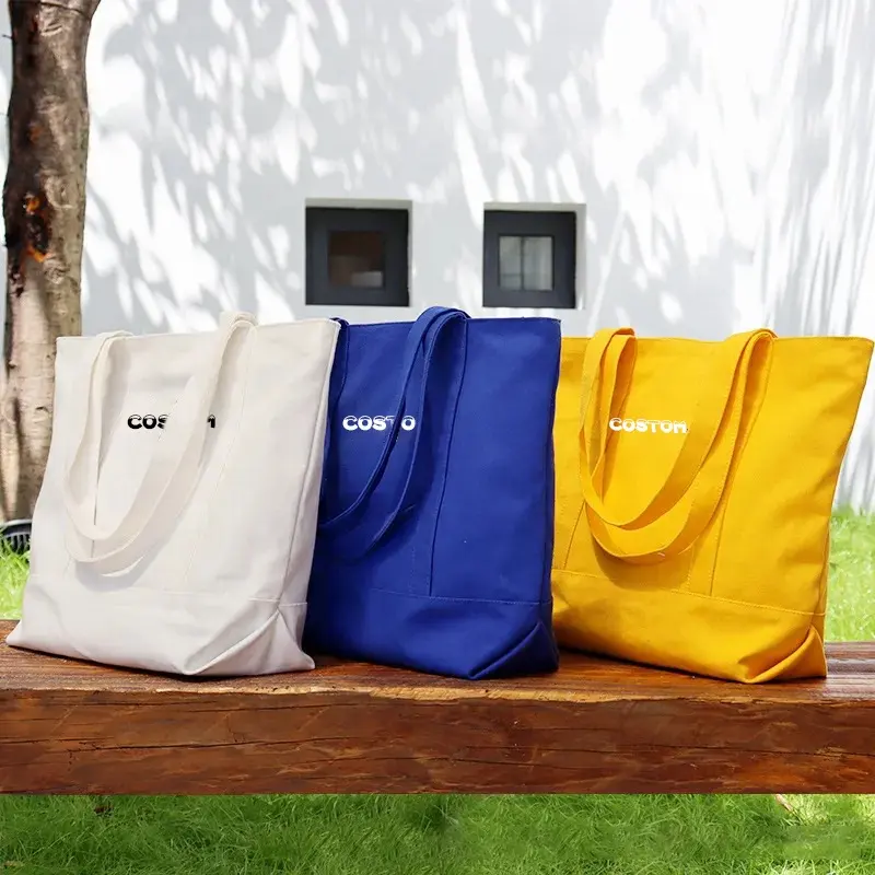 कस्टम प्रिंट लोगो के साथ थोक छोटे MOQ पर्यावरण-अनुकूल पुन: प्रयोज्य शॉपिंग कैनवास कॉटन किराना शॉपिंग टोट बैग