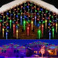 Lumières de Noël Décoration Extérieure Led Rideau Glaçon Guirlande Lumineuse De Fête De Mariage Guirlande