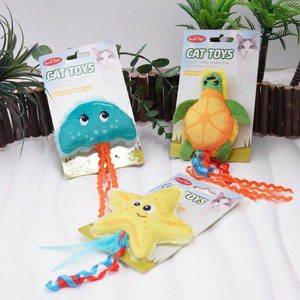 Underwater <b>Cat</b> <b>Toys</b> Plush <b>Interactive</b> Catnip Chewable Boredom Buster Pet <b>Toy</b> - Product Image 3