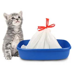 Commercio all'ingrosso di plastica coulisse gatto rifiuti pet poop sacchetto biodegradabile