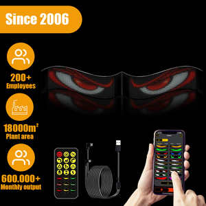 Panel de Luz LED para Automóvil, Diseño Ojo de Diablo, Económico, con 16x64 Píxeles, 1024 Luces RGB Multicolor, Ajuste Universal - Product Image 1