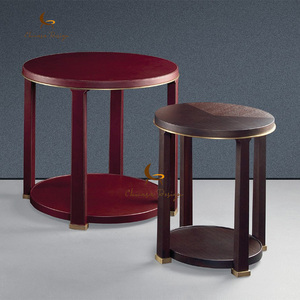 Customized Decorative Furniture Multifunctional Eco-Friendly Solid <b>Wood</b> Frame <b>Round</b> <b>Coffee</b> <b>Table</b> for Home Living Room Hotel - Product Image 3