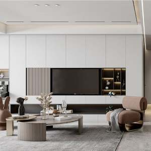 Mueble de TV Moderno SANTOPOVA Godrej, Diseño de Madera Maciza, Material de Madera, Soporte de Madera, Juego de Muebles para Sala de Estar - Product Image 3