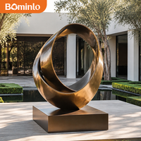 Escultura Moderna de Bronce Abstracta de Gran Tamaño, Estatua de Arte de Bronce Fundido de Lujo para Decoración de Jardín, Villa o Piscina al Aire Libre