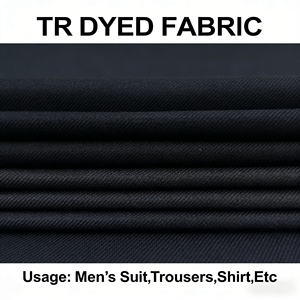 Tela de Poliéster y Viscosa Multicolor de 290G/<span class=keywords><strong>M</strong></span> 360G/<span class=keywords><strong>M</strong></span>, Tela TR para Trajes de Hombre, Efecto Suave para Trajes de Hombre Hechos a Medida - Product Image 1