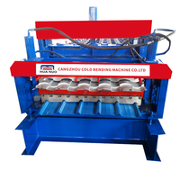 Machine de formage de rouleaux de tuiles émaillées double couche pour tôles de toiture trapézoïdales ondulées, avec moteur essentiel pour la fabrication de toitures