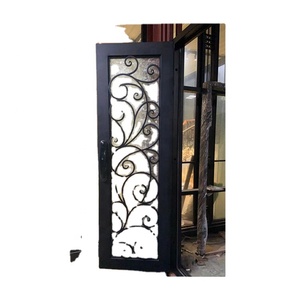 VillaVintage Extérieur Verre Décorer ArcheEntrée Rot Made in Vietnam Anneau Principal Mur Européen Portes En Fer Forgé - Product Image 6