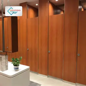 Woman Female Phenolic Toilet Room Partitions Cubicle Solid Plastic Laminate Toilet Partitions Single Toilet Cubicles