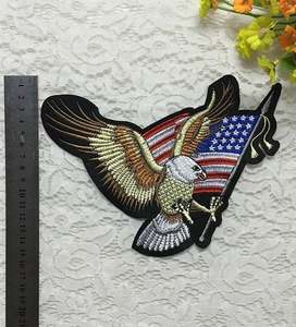 Jeans tissu patch aile crâne aigle drapeau national broderie enfantine - Product Image 3