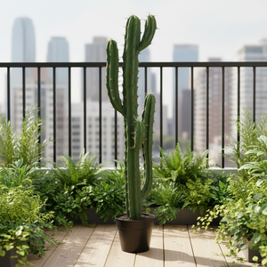 نبات صبار اصطناعي مقاوم للأشعة فوق البنفسجية عالي الجودة ومتين من البلاستيك الفاخر لتزيين الأماكن الداخلية والخارجية بمظهر واقعي - Product Image 3