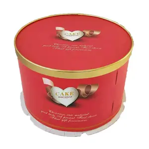 Boîtes rondes Offre Spéciale de haute qualité Boîte d'emballage de gâteau multicolore ronde personnalisable en gros