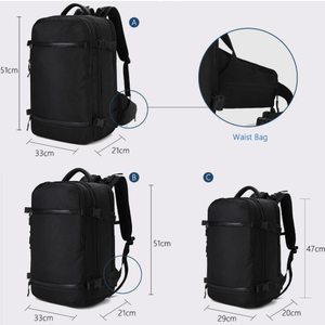 <strong>For</strong> Unisex Oxford Waterproof Laptop <strong>Backpack</strong> with USB Charging Port Zipper Closure 20-39L Capacity <strong>for</strong> Outdoor Business <strong>Travel</strong> - Product Image 3