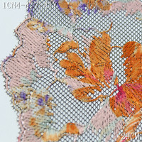 Bordure en dentelle brodée 29 cm, tissu en dentelle brodée à fleurs colorées douces pour la couture de lingerie, fournisseur en gros