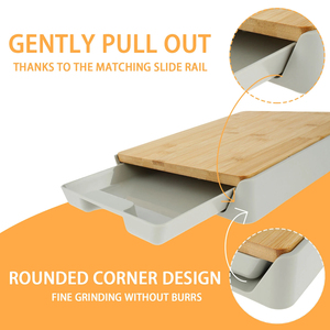 Drawer Cutting <b>Board</b> Plastic Organizer Drawers Multifunction Wooden Kitchen <b>Tool</b> Chopping - Product Image 5