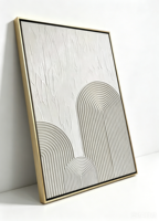 Toile minimaliste à texture 3D, style Wabi-Sabi moderne, rayures colorées, œuvre d'art peinte à la main, peinture décorative pour chambre à coucher, hôtel