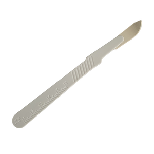 Bisturí quirúrgico estéril desechable con mango de plástico, cuchilla de precisión para uso médico y de laboratorio - Product Image 1