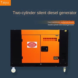 Groupe électrogène diesel silencieux haute puissance à châssis ouvert, moteur bicylindre tout cuivre, 110V/220V/380V, 1800 tr/min, refroidissement par air - Product Image 5