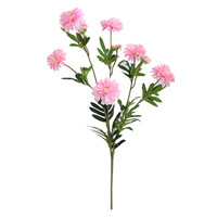 Chrysanthème Artificiel à Longue Tige, Fleurs Artificielles 9 Têtes, Coque de Gallo Blanc 80CM, Soie Plastique, Décoration Maison Mariage