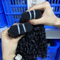 Prix de gros – Lots de cheveux humains vierges vietnamiens 100 % naturels, super double drawn, incroyablement doux et lisses, bouclés style Pixie