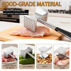 Marteau tende-viande en métal double face robuste, outil de cuisine durable pour hôtels, maisons et restaurants - Product Image 5