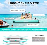 Vente flash : Radeau gonflable antidérapant en PVC pour adultes, pour piscine, plage, lac ou océan, avec échelle de piscine